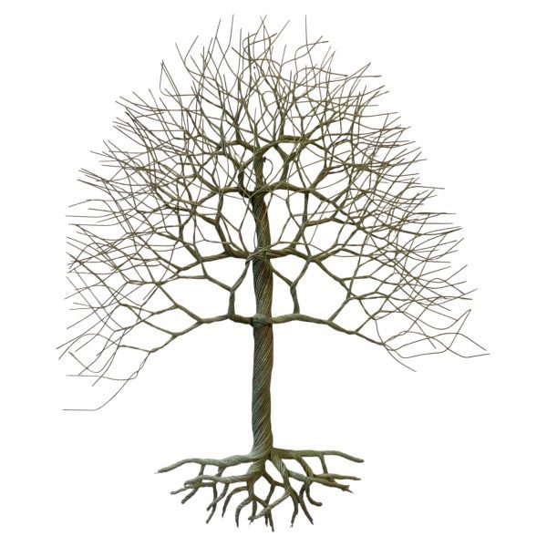 Woven Copper Wire Tree Wall Sculptures