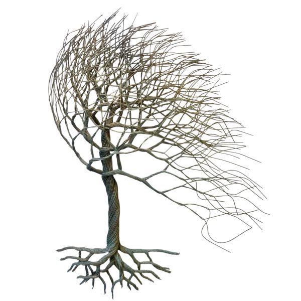 Woven Copper Wire Tree Wall Sculptures
