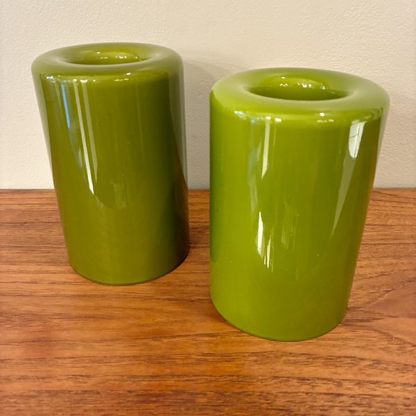 Pair Owe Elven Votive Candle Holders for Orrefors, Sweden