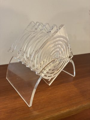 Set of Six Acrylic Coasters on Stand by Rialto Taiwan