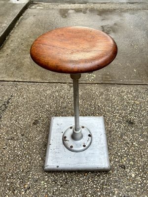 Shop Stool with Homemade Base