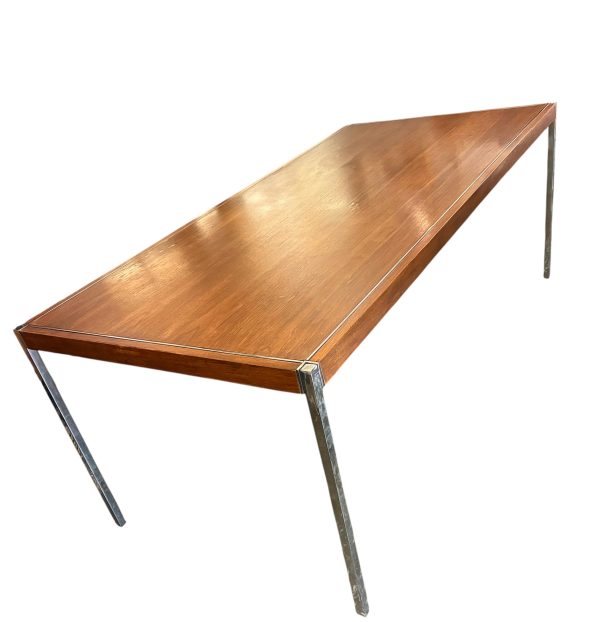 Walnut & Chrome Table by Richard Schultz for Knoll