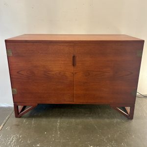 Svend Langkilde Bookmatched Teak Cabinet for Illums Bolighus, Denmark Circa 1960's