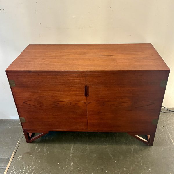 Svend Langkilde Bookmatched Teak Cabinet for Illums Bolighus, Denmark Circa 1960's