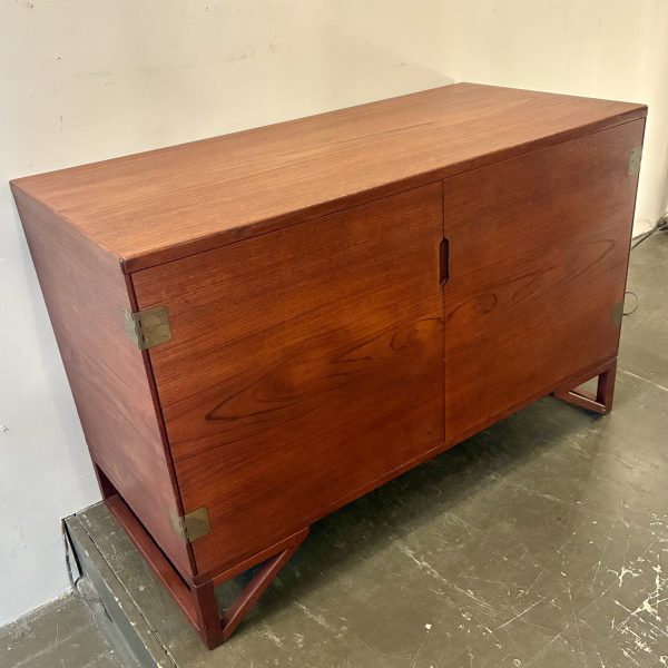 Svend Langkilde Bookmatched Teak Cabinet for Illums Bolighus, Denmark Circa 1960's