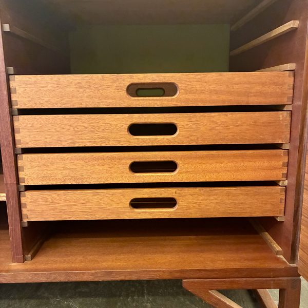 Svend Langkilde Bookmatched Teak Cabinet for Illums Bolighus, Denmark Circa 1960's