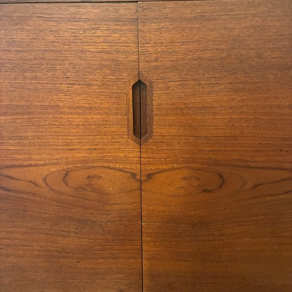Svend Langkilde Bookmatched Teak Cabinet for Illums Bolighus, Denmark Circa 1960's