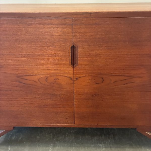Svend Langkilde Bookmatched Teak Cabinet for Illums Bolighus, Denmark Circa 1960's