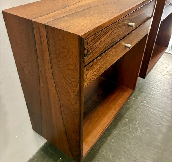Pair of Wall Mounted Rosewood Nightstands by Kai Kristiansen