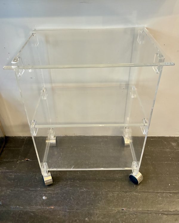 Custom Lucite Rolling Utility Carts