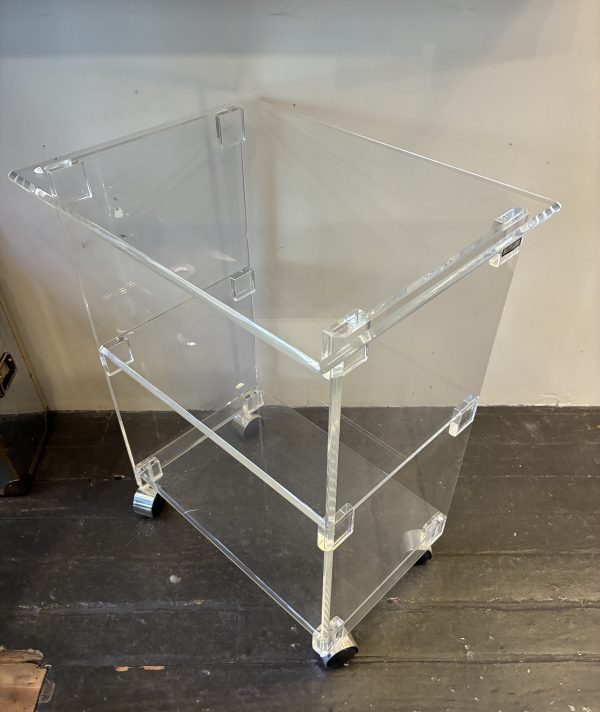 Custom Lucite Rolling Utility Carts