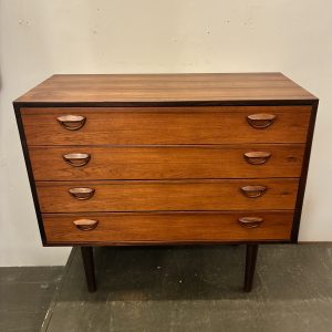 Kai Kristiansen Brazilian Rosewood Four Drawer Chest by FM Mobler, Denmark