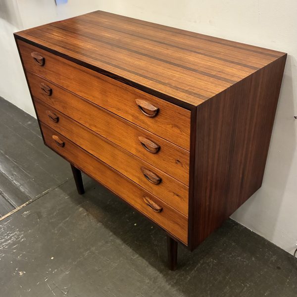 Kai Kristiansen Brazilian Rosewood Four Drawer Chest by FM Mobler, Denmark