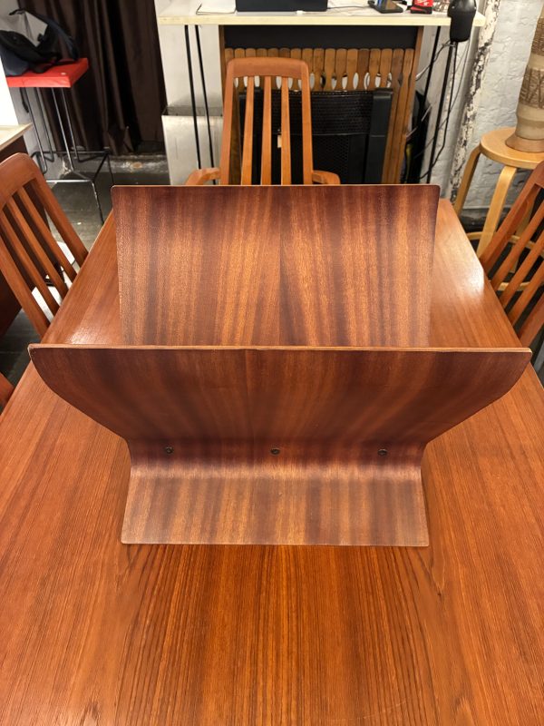 Bent Mahogany Magazine Rack by Paul Rowan for Umbra