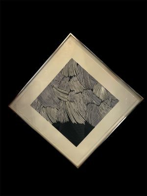 Lino Cut Print by Carol Schiffleger CA 1974