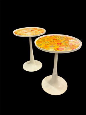 Pair of Plastic Tulip TV Tables