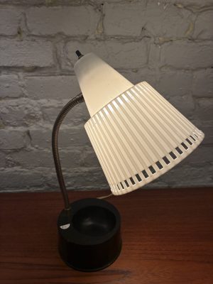 White & Black Plastic Gooseneck Lamp
