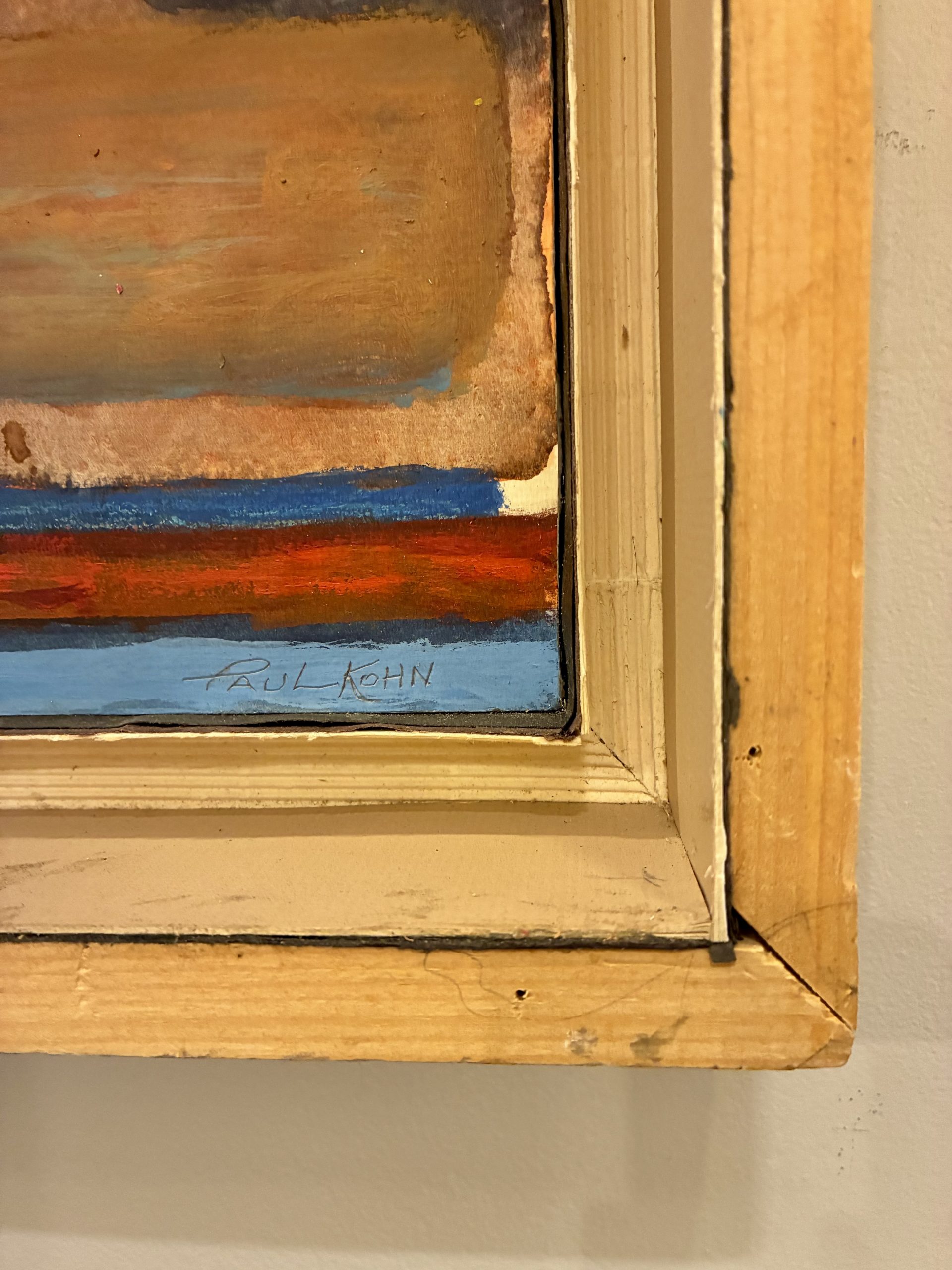 Paul Kohn Wood, Paper, Watercolor, Acrylic & Cardboard Painting, 1975