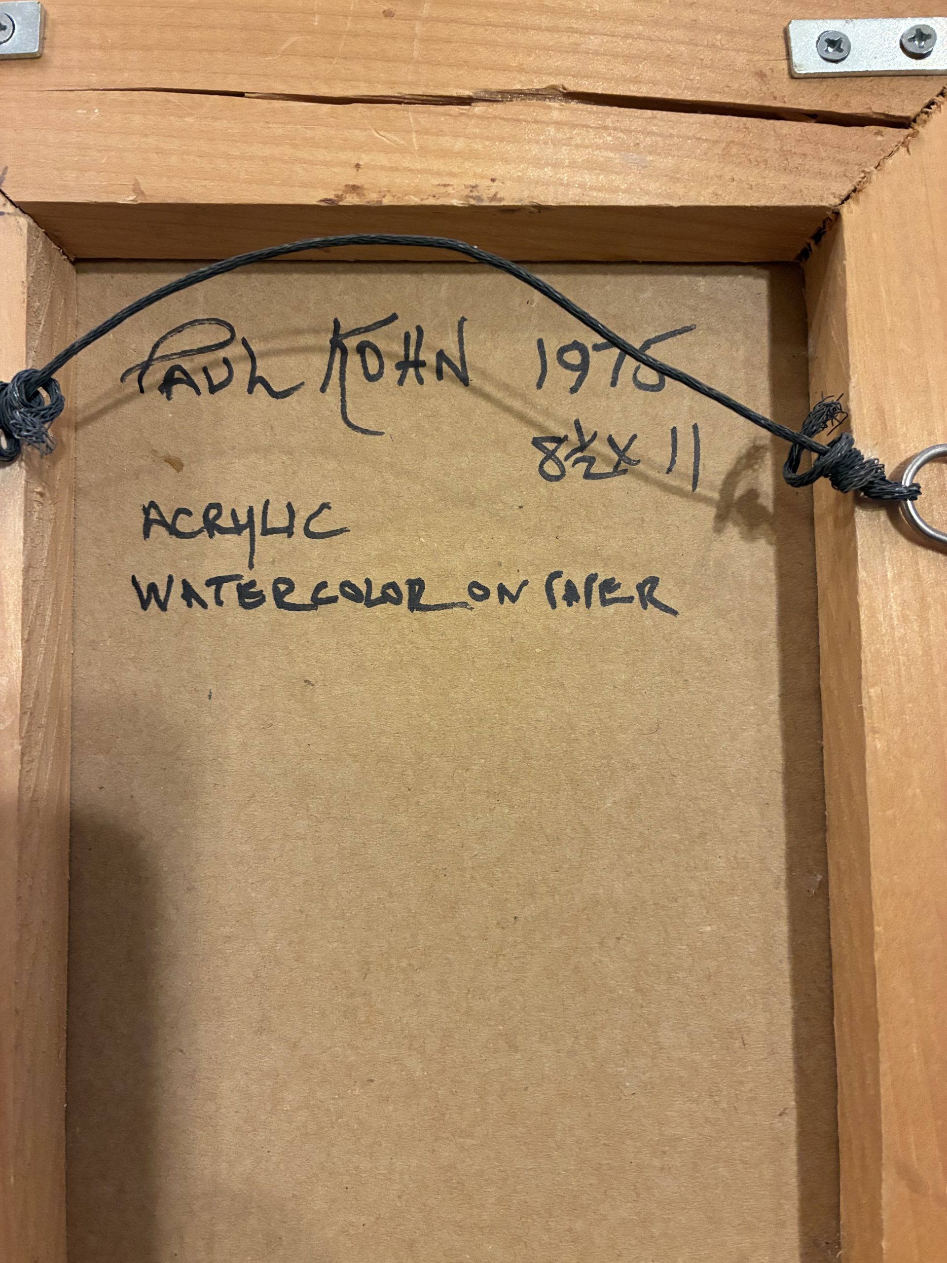 Paul Kohn Wood, Paper, Watercolor, Acrylic & Cardboard Painting, 1975