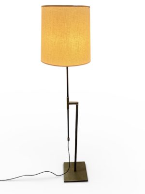 Laurel Adjustable Floor Lamp in Patinated Brass