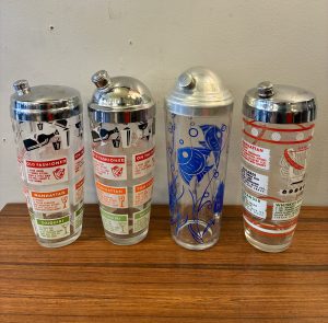 1950s Recipe Cocktail Shakers