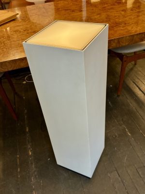 Wood & Glass Lighted Pedestal by Lightolier