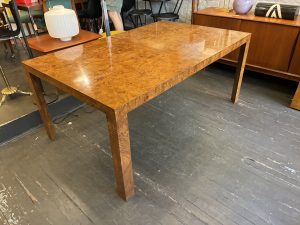Burlwood Parsons Table by Edward Wormley for Dunbar