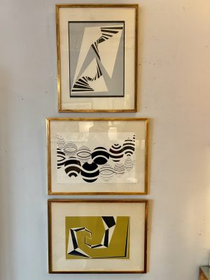 Series of Three Framed Serigraphs by María Martorell