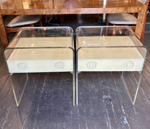Two Toned Lucite Nightstands from the 1970s