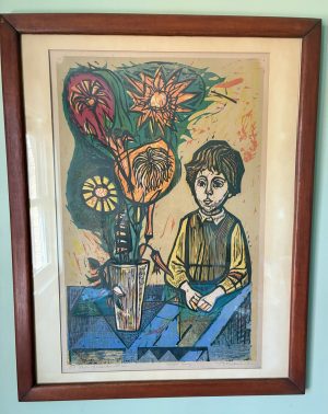 Framed Woodblock Print by Irving Amen, Eyes of Wonder