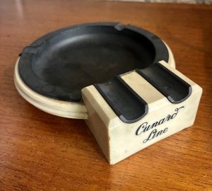 Bakelite Ashtray from Cunard Line RMS Queen Mary