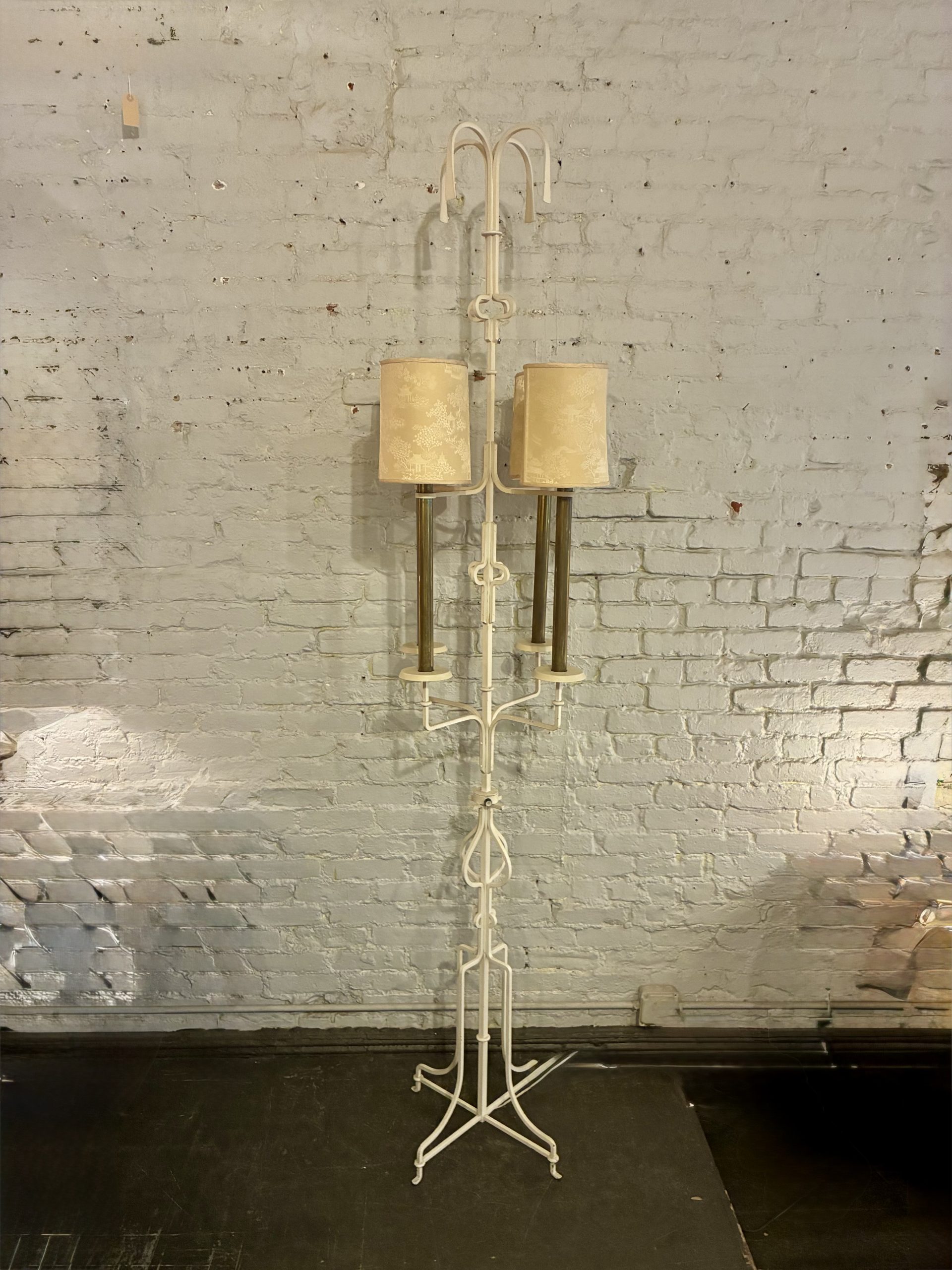 Massive Iron & Brass Torchiere by Tommi Parzinger - Image 2